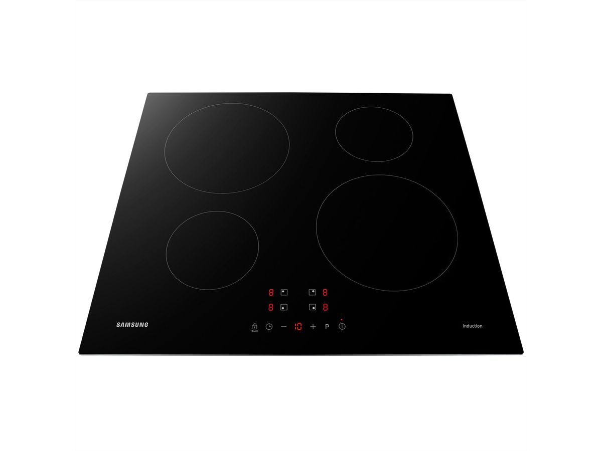 Plaque à induction Samsung 60 cm, 2 zones de cuisson de Ø14cm & 2 zones de cuisson de Ø22cm