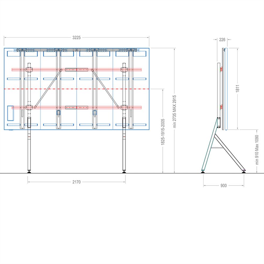 Hagor Standsystem Samsung IAB146", freistehend, schwarz