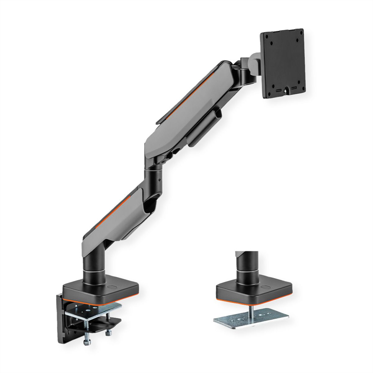 ROLINE Support LCD à gaz, fonction pivot, 5 axes de rotation, 17–49 pouces, jusqu'à 20 kg