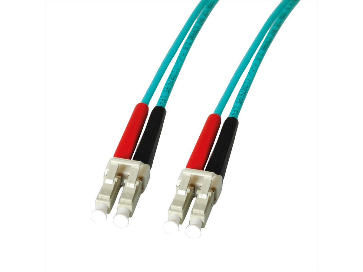 LEONI LWL-Kabel duplex 50/125µm OM3, Suhner LC/LC, 2 m
