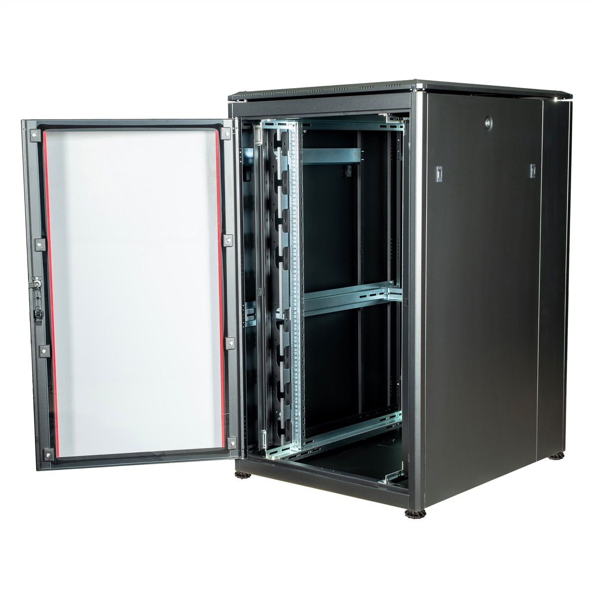 ROLINE 19-Zoll Netzwerkschrank Pro 26 HE, 800x1000 BxT Glastür schwarz