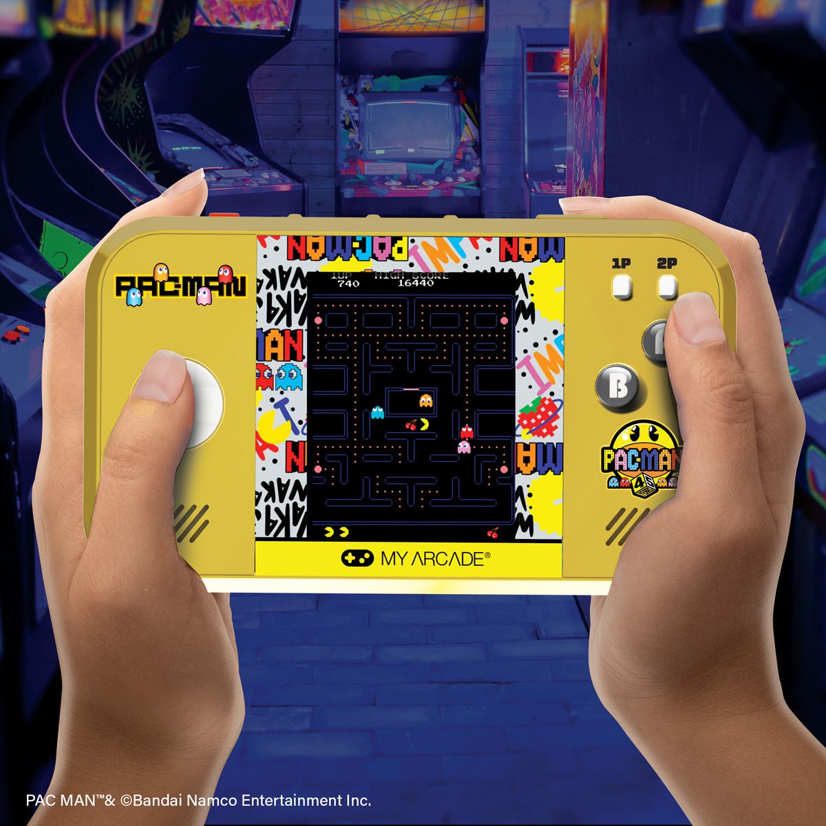 My Arcade PAC-MAN 45th Pocket Player Max, Pocket Player, 5 Spielvarianten, 3.5" Display