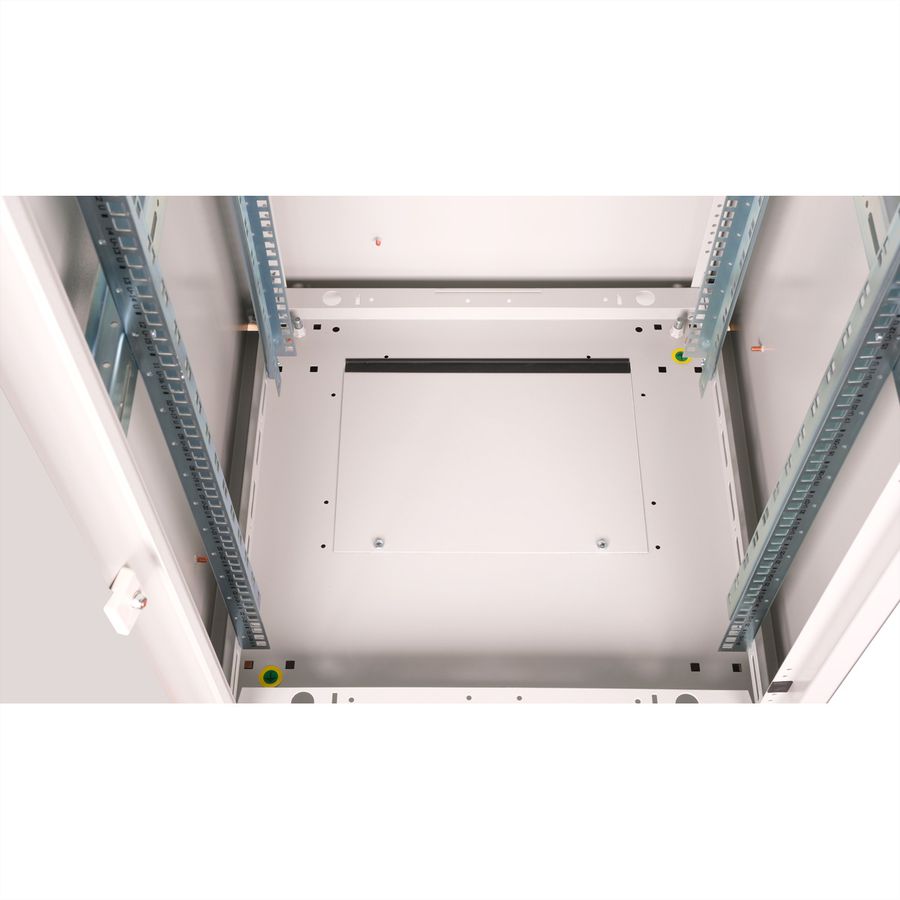 ROLINE 19-Zoll Netzwerkschrank Basic 26 HE, 600x600 BxT Glastür grau
