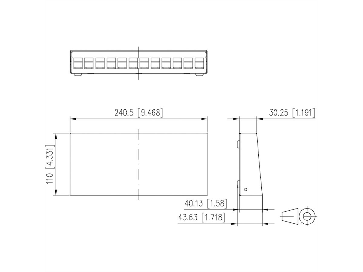 METZ CONNECT  Keystone boîtier en saillie 12 ports blanc pur, non équipé
