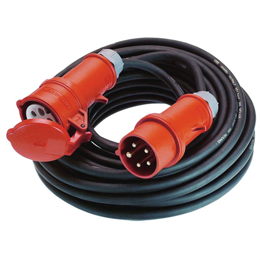 BACHMANN Extension 5G1,5mm² schwarz, H07RN-F CEE 16A rot 400V, 10 m