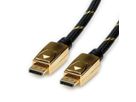 ROLINE GOLD Câble DisplayPort, v1.4, DP M - DP M, 3 m