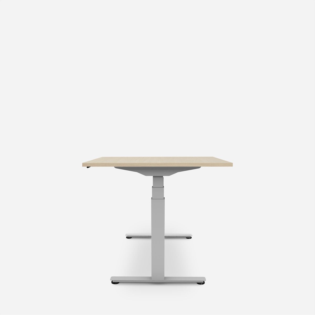 WRK21 Bureau Work 160 x 80 cm, Hauteur réglable, Mandal érable / Gris