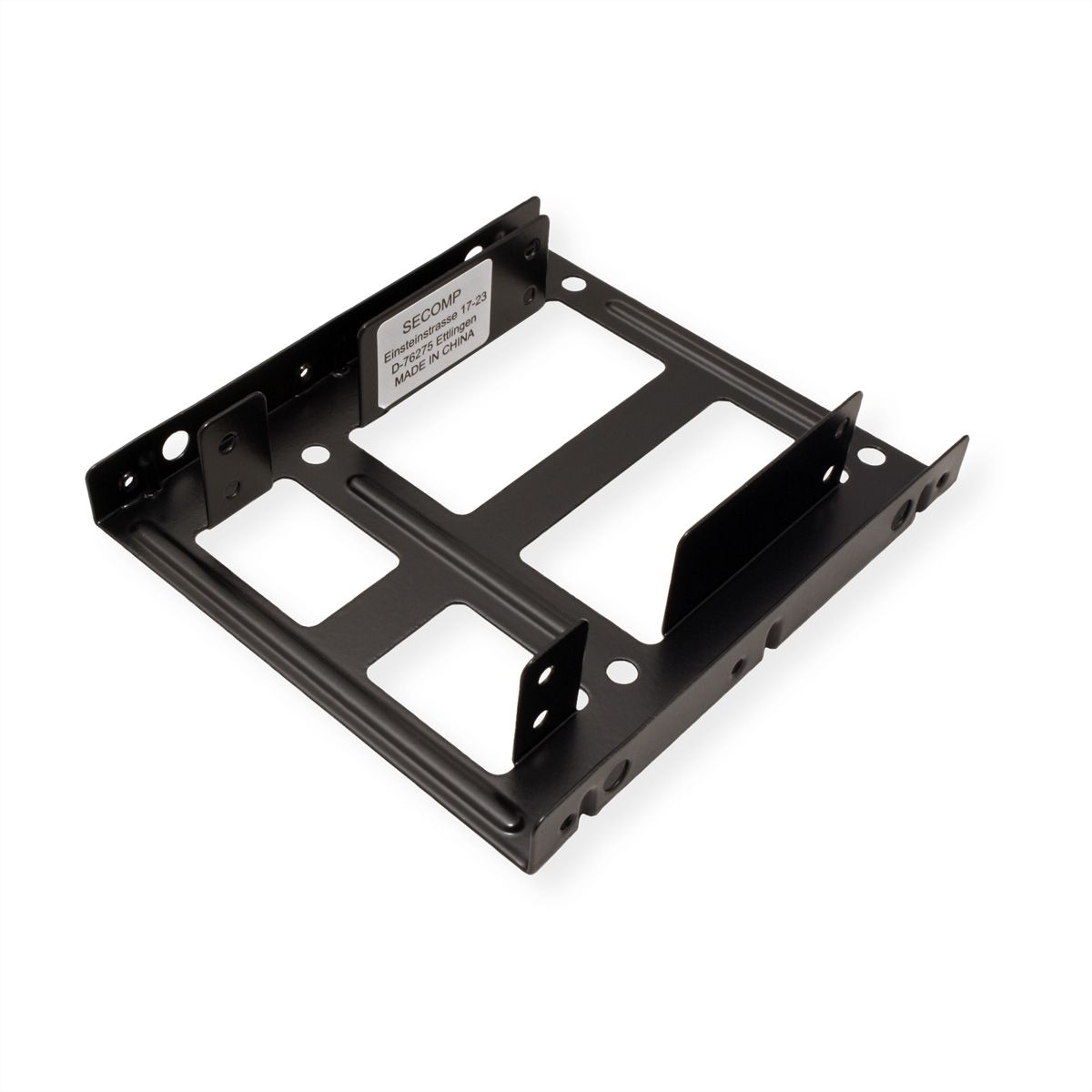 ROLINE Adaptateur de montage HDD/SSD 3.5" pour 2x HDD/SSD 2.5", métal, noir, noir