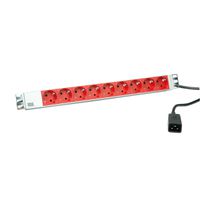 BACHMANN 19" Steckdosenleiste 9x Schutzkontakt C20-Stecker, silberfarben