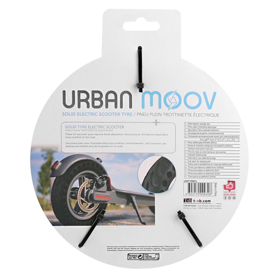 T'nB Urban Moov Pneu de rechange 8,5, compatible avec tous les scooters électriques 8,5