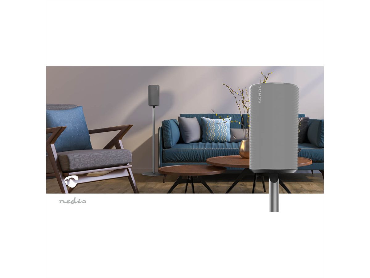 Nedis Lautsprecherständer für Sonos Era100 schwarz, Ständer, 3 kg, Kabelmanagement