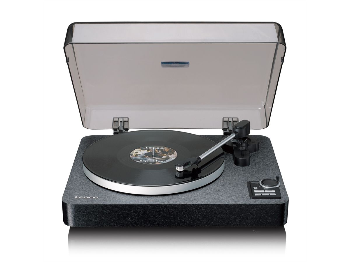 Lenco Plattenspieler LBTA-165BK , MP3-Direktencoding, USB, 33U/min&45U/min