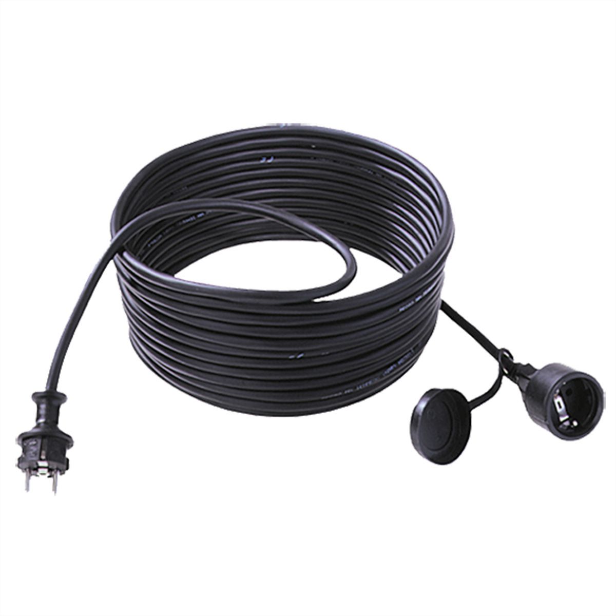 BACHMANN Extension 3G1,5mm², H07RN-F Gummi/Neopren Schutzkontakt, schwarz, 5 m