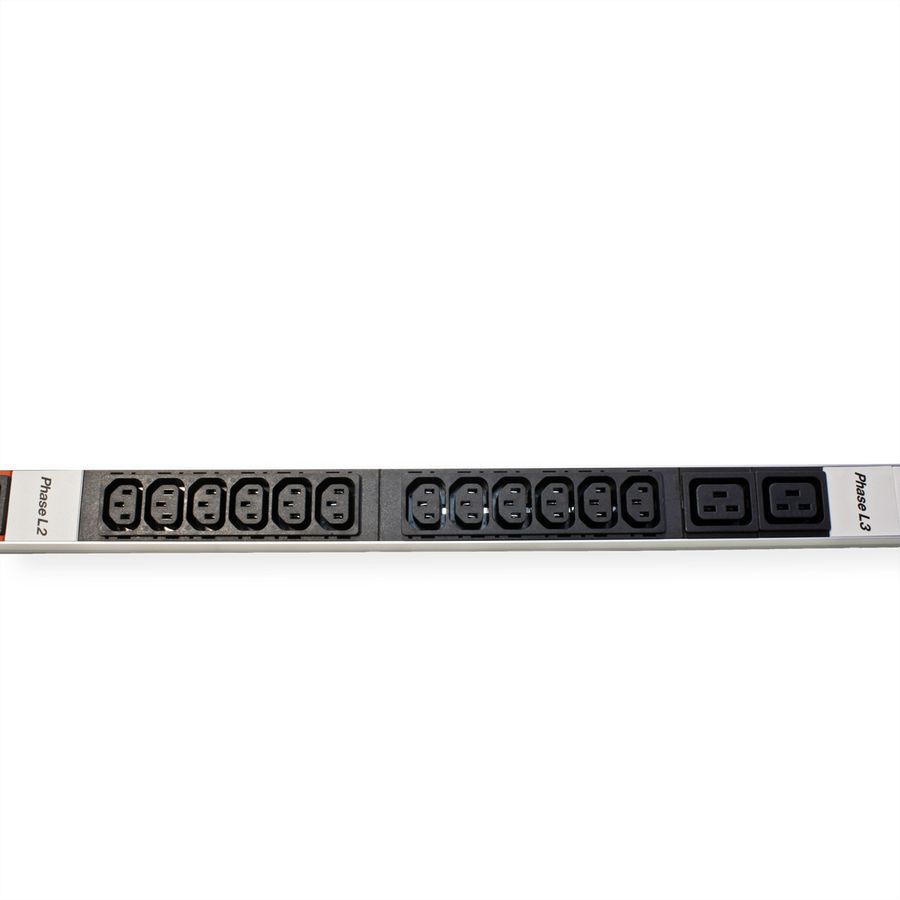 BACHMANN IT PDU ALU 1HE 36x C13 6x C19 CEE 3x16A rot