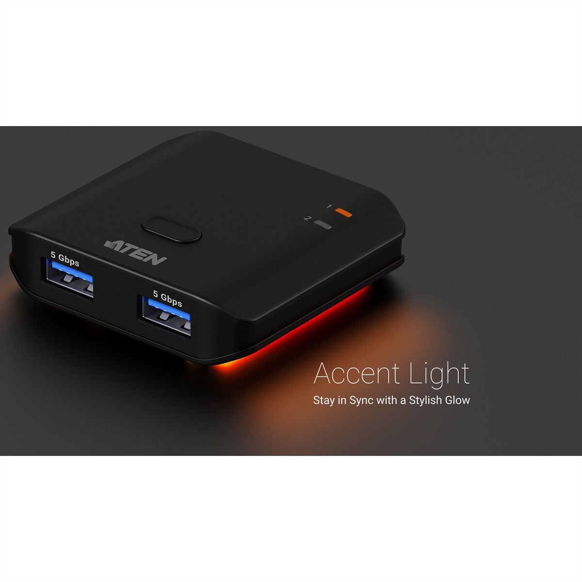 ATEN US4322 Commutateur USB 3.2 Gen 1 partagé 2 x 2