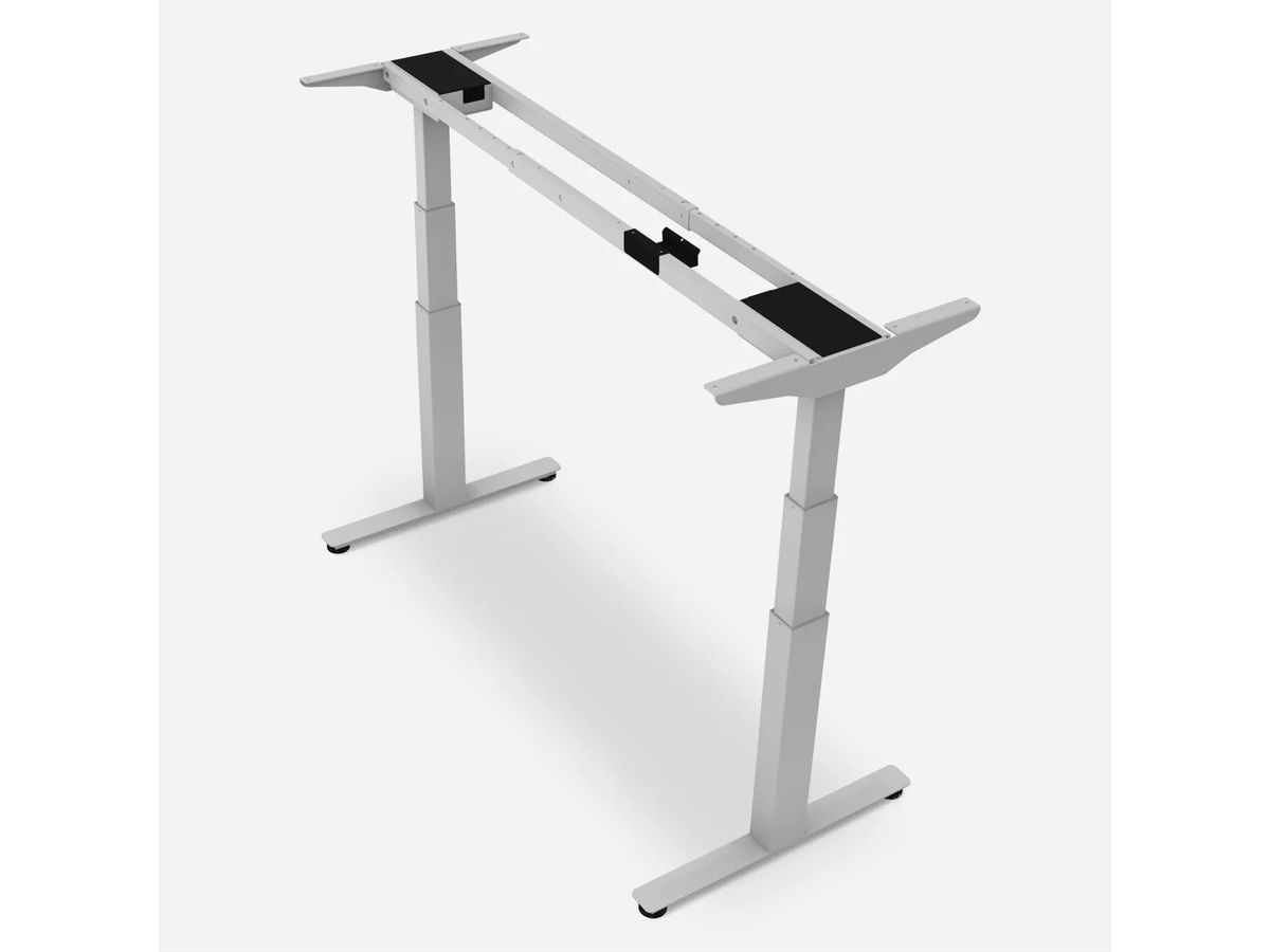 WRK21 Piètement de table Work gris, 100-180 x 60 / 66,5-130,5 cm de hauteur