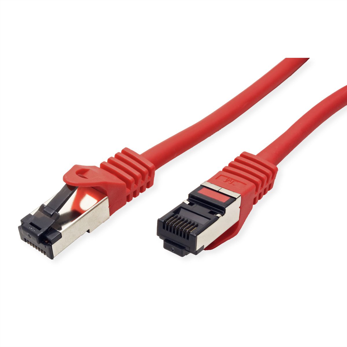 VALUE S/FTP-(PiMF-) Patchkabel Cat.8 (Class I), LSOH, PoE, Litzendraht, rot, 2 m