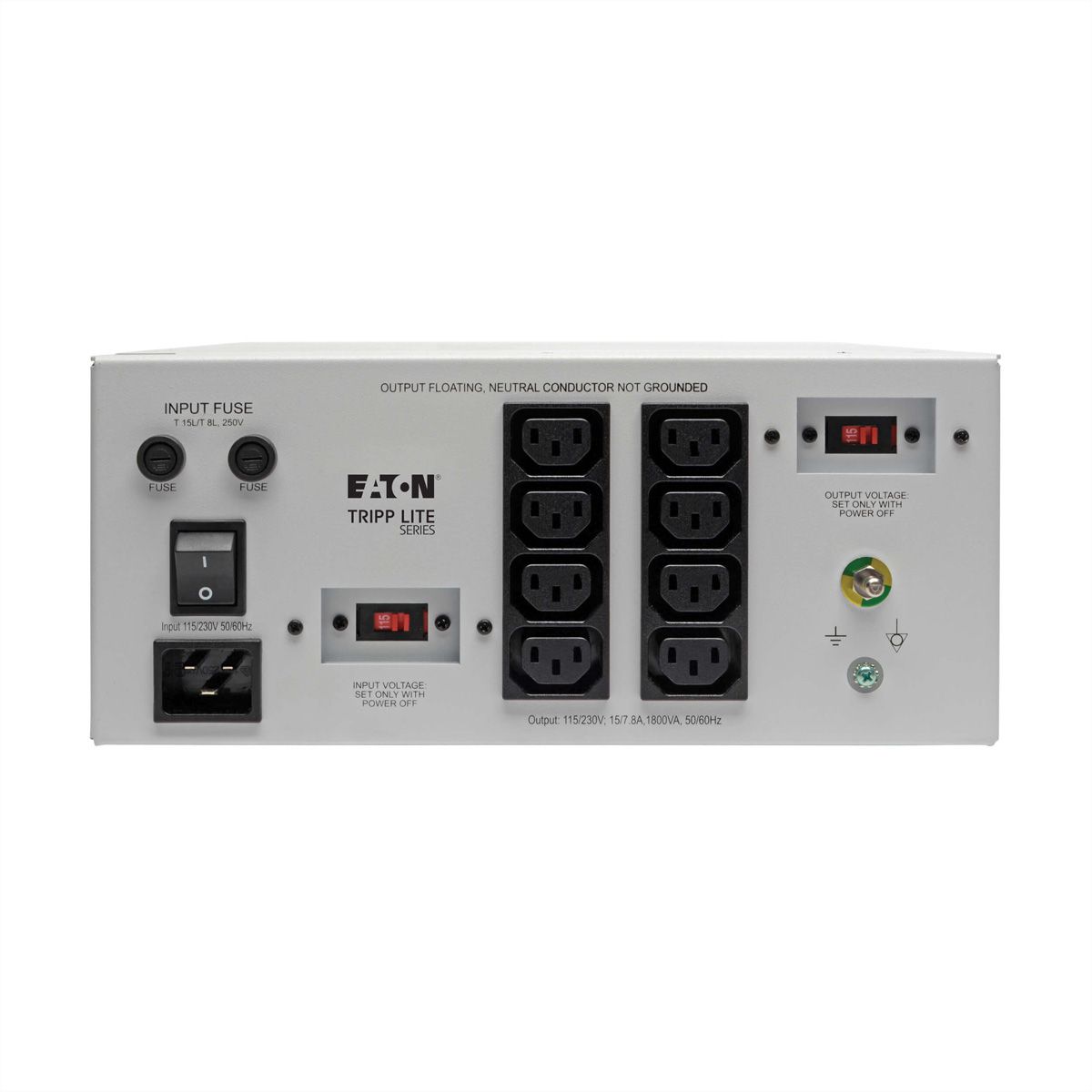 Eaton Isol. Trafo Dual-Volt. 115/230V 1800W 60601-1 Medical C20 In 8 C13 Out