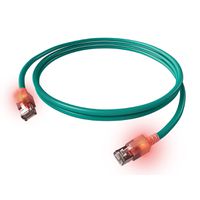Cordon EasyLan DualBoot® LED Cat.6A (Classe EA) S/FTP, LSOH, turquoise, 0,5 m