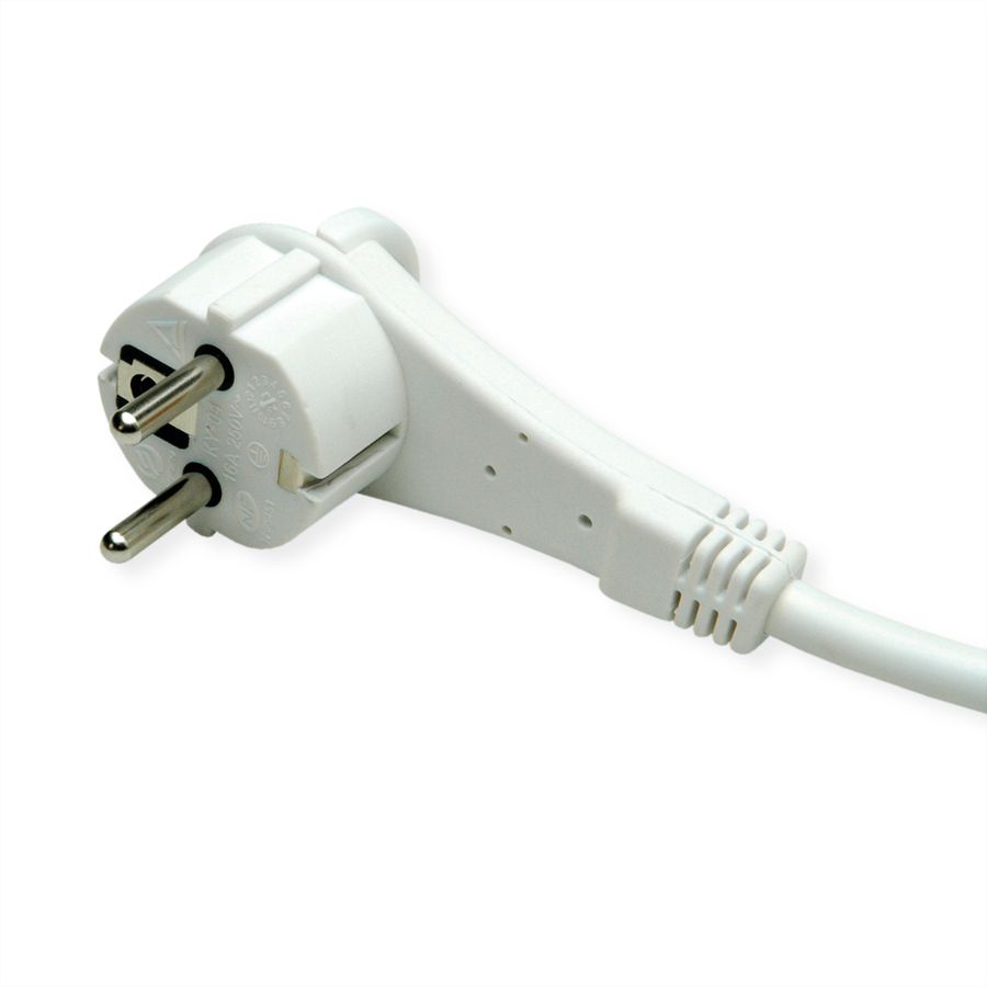 ROLINE 4-fach Steckdosenleiste mit Schalter, rund, USB-Charger A+C, blau, 3 m