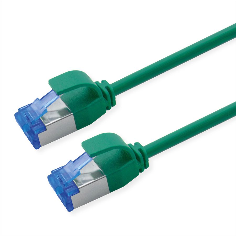 ROLINE Cordon Cat.6A (Classe EA) S/FTP (PiMF), LSOH, PoE , vert, 1 m