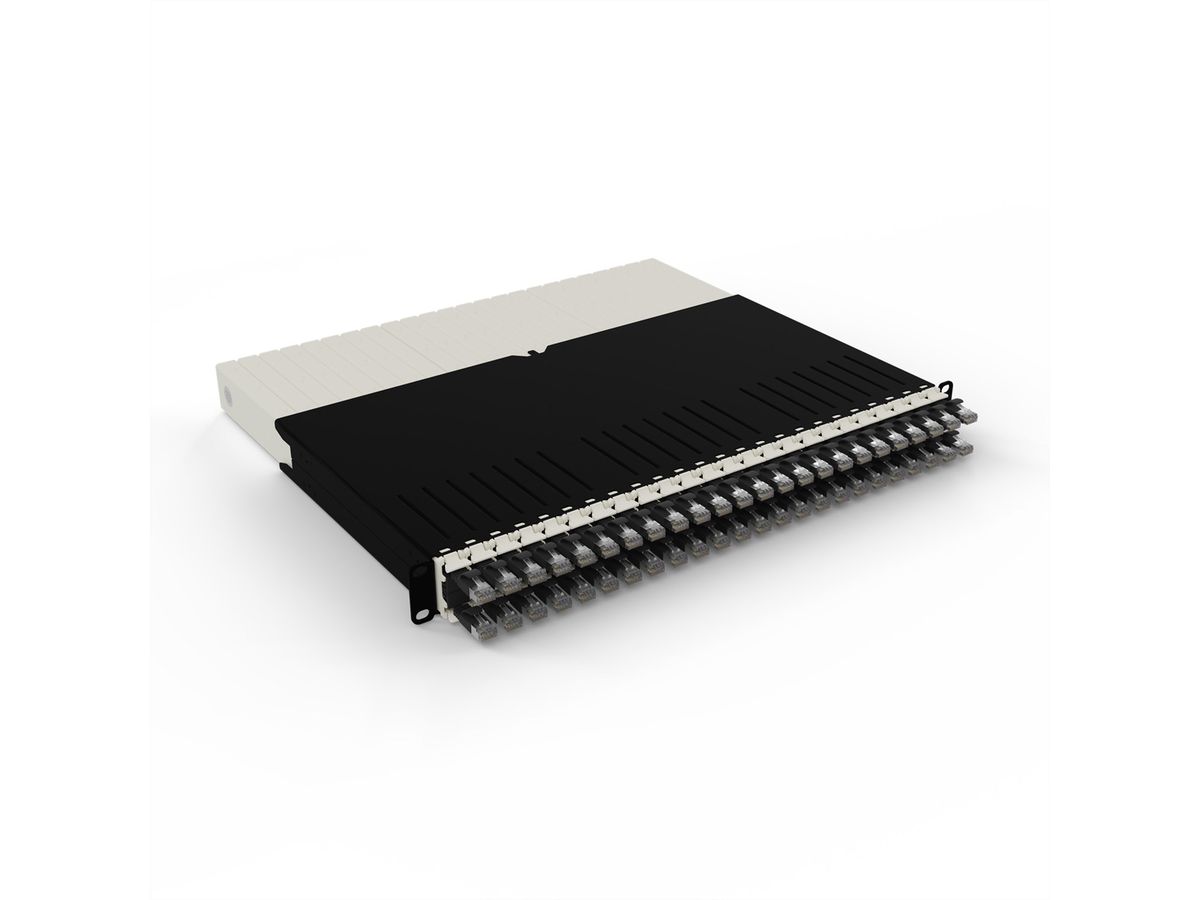 patchbox.one 8RU STP noir Cat.6a 0,8m