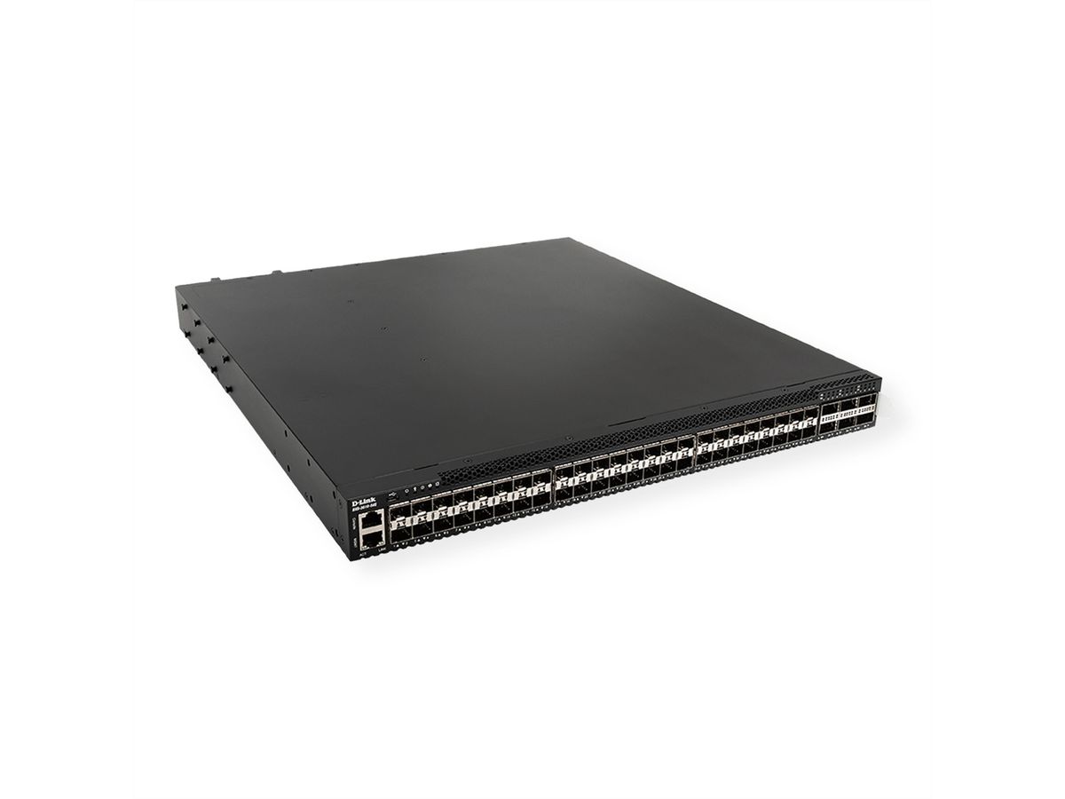 D-Link DXS-3610-54S/SI/E 48x 1/10GbE SFP/SFP+, Switch administrable 6x 40/100GbE QSFP+/QSFP28 Ports L3 Stackable 10G