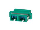 TELEGÄRTNER  Coupleur SC/APC Duplex, Singlemode, Manchon en céramique, boîtier en plastique, vert