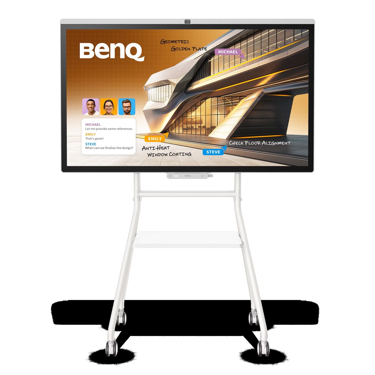 BenQ Rotating Rolling Stand MT01R, 55", 60kg, 400x400mm