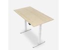 WRK21 Schreibtisch Work 140 x 80 cm, Höhenverstellbar, Mandal Ahorn / Weiss
