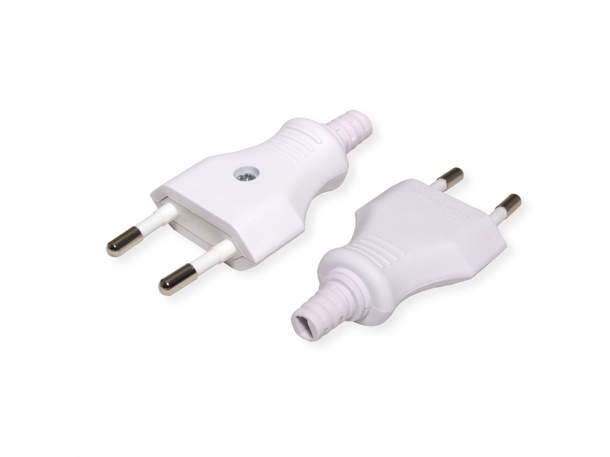 BACHMANN Euroflachstecker 2,5A/250VAC, zur Montage, weiß