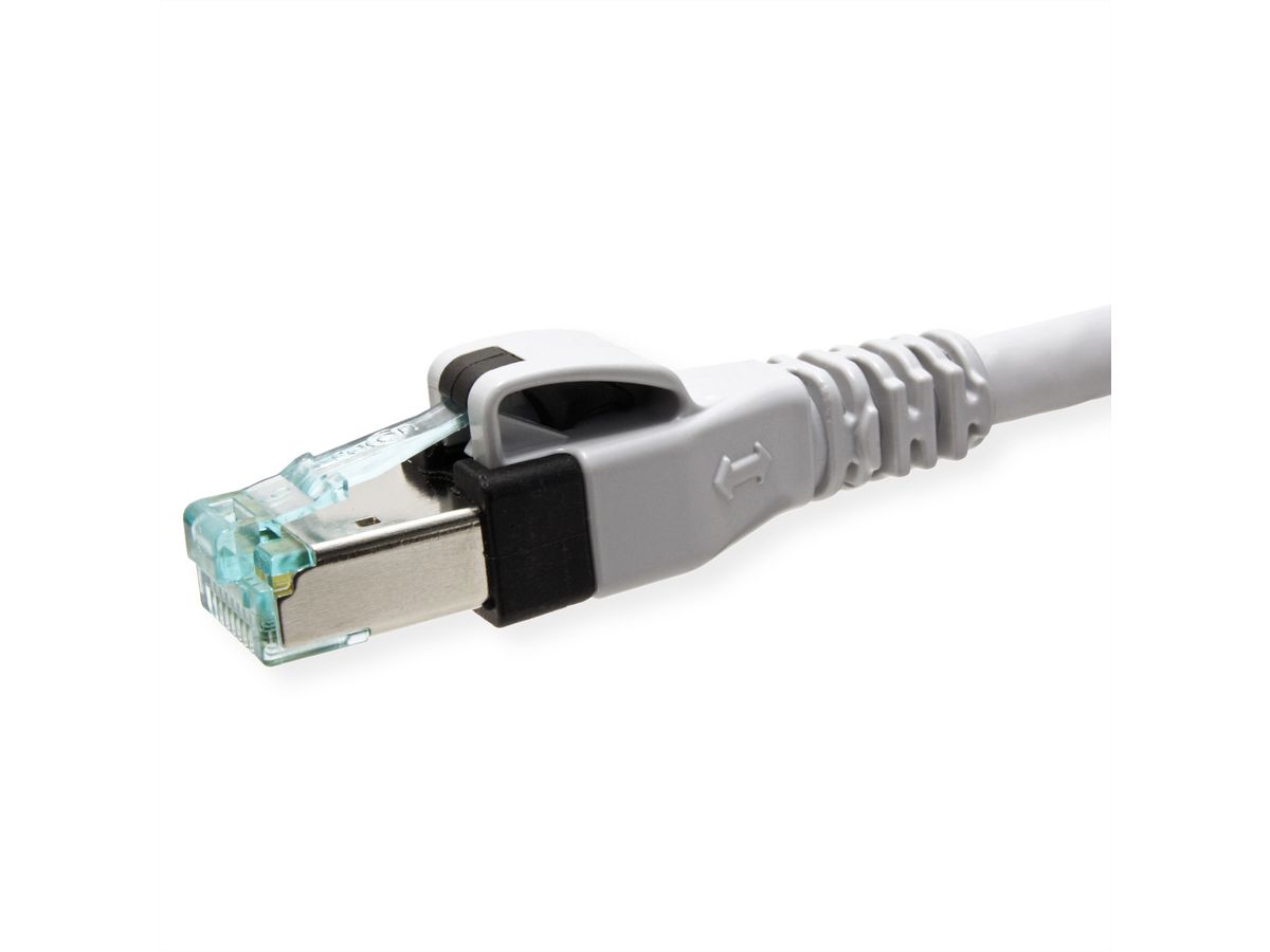 EasyLan DualBoot PushPull IP20 Patchkabel, Cat.6A (Class EA), S/FTP, grau, 5 m