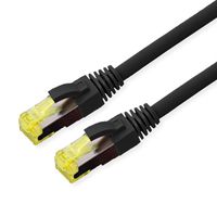 ROLINE Outdoor Patchkabel Cat.6A (Class EA) S/FTP (PiMF), Litzendraht, LSOH, schwarz, 1 m