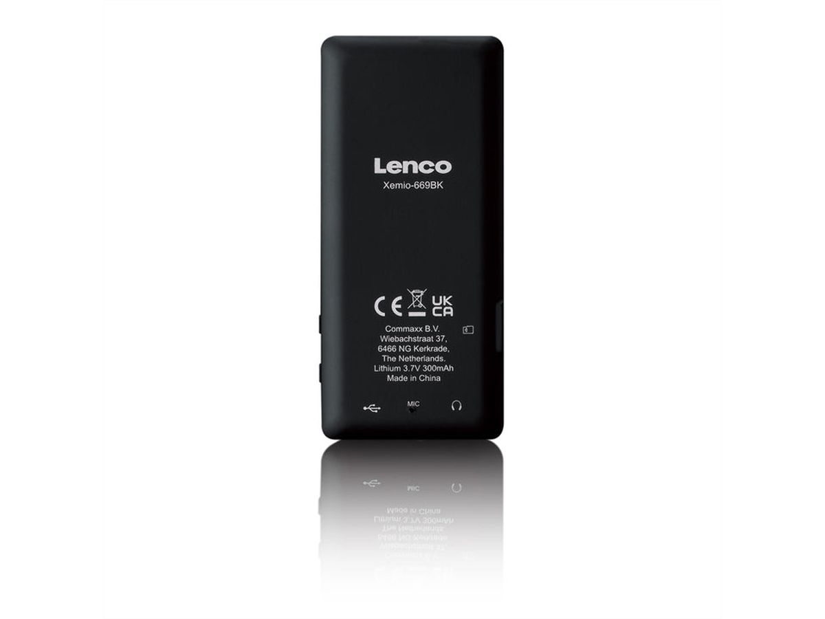Lenco MP3 player Xemio-669BK schwarz, 2,4" Display