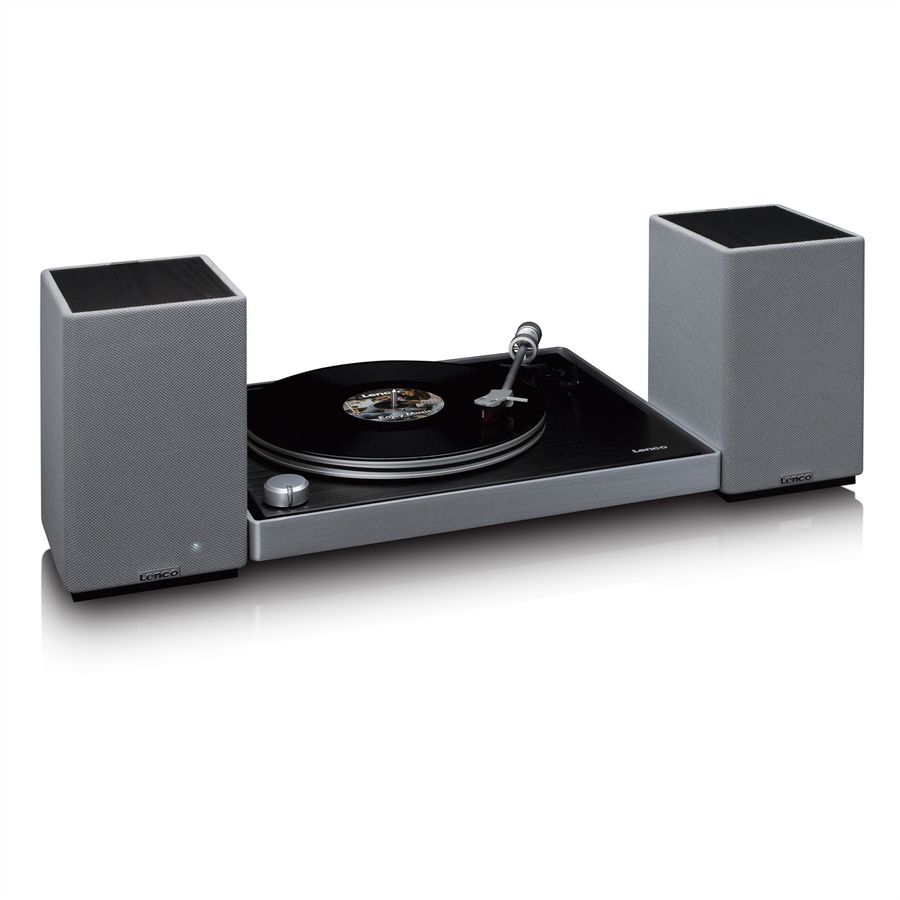 Lenco Aktiv Lautsprecher, 2x40W, Wood,, BT, opt.In, USB, AUX, SUB-Out, IR-FB.
