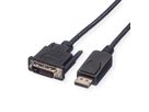 ROLINE Câble DisplayPort DP M - DVI M, noir, 2 m