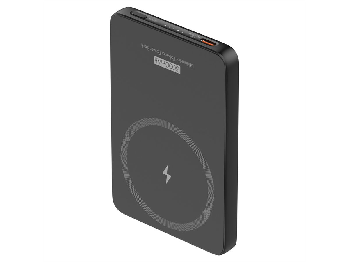 Steffen Powerbank Magnetic 15W , PD+Qi 5'000mAh max. 5V-3A