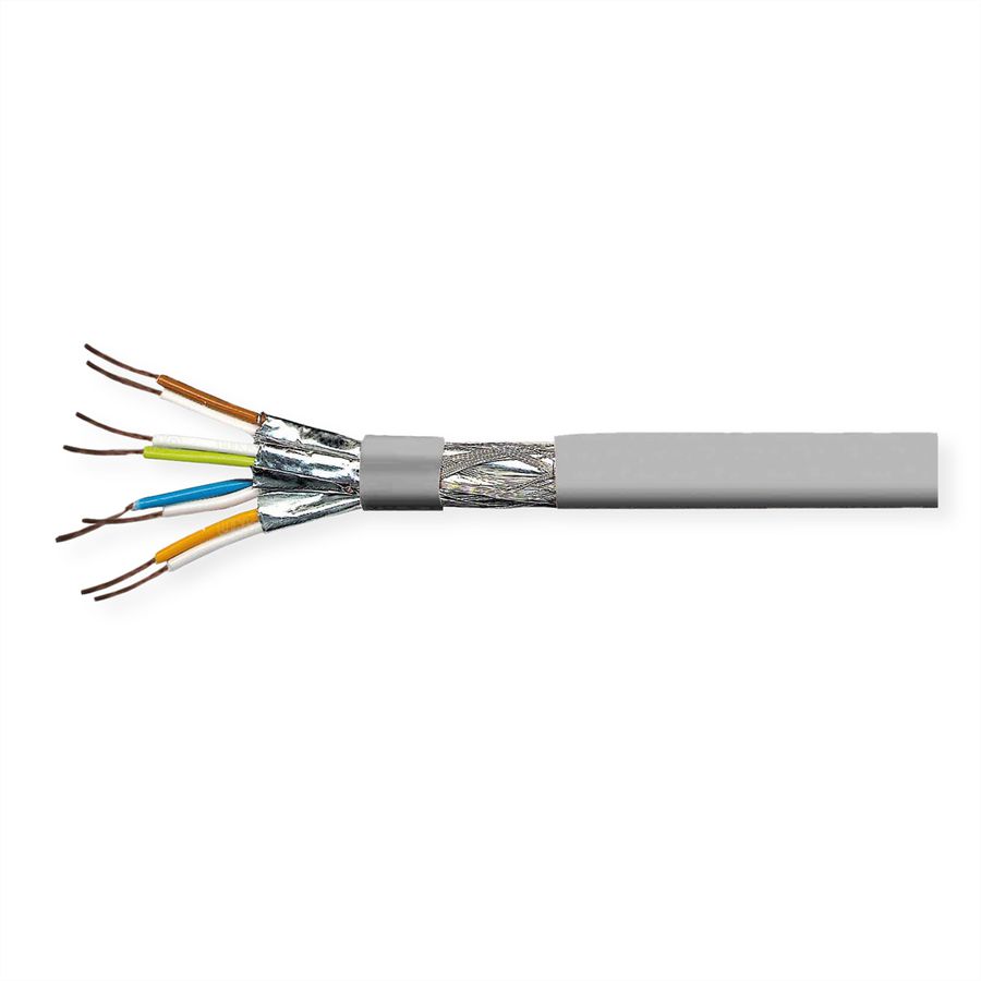 VALUE Câble Cat.8 (Classe I) S/FTP (PiMF-) rigide AWG22, LSOH, gris, 100 m
