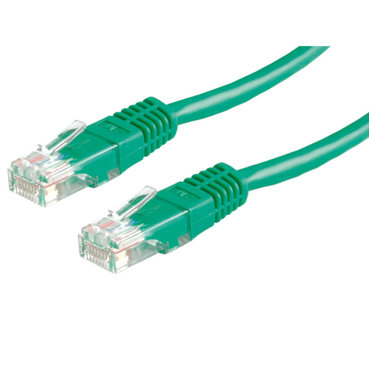 Cordon ROLINE Cat.5e (Classe D) UTP confectionné, PoE, vert, 1 m