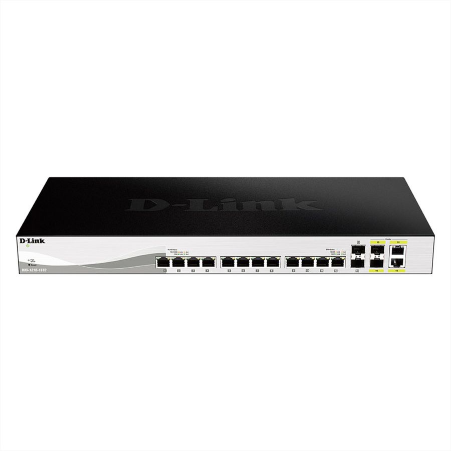 D-Link DXS-1210-16TC 16-Port Switch Smart Managed 10G 2x SFP+ 2x Combo