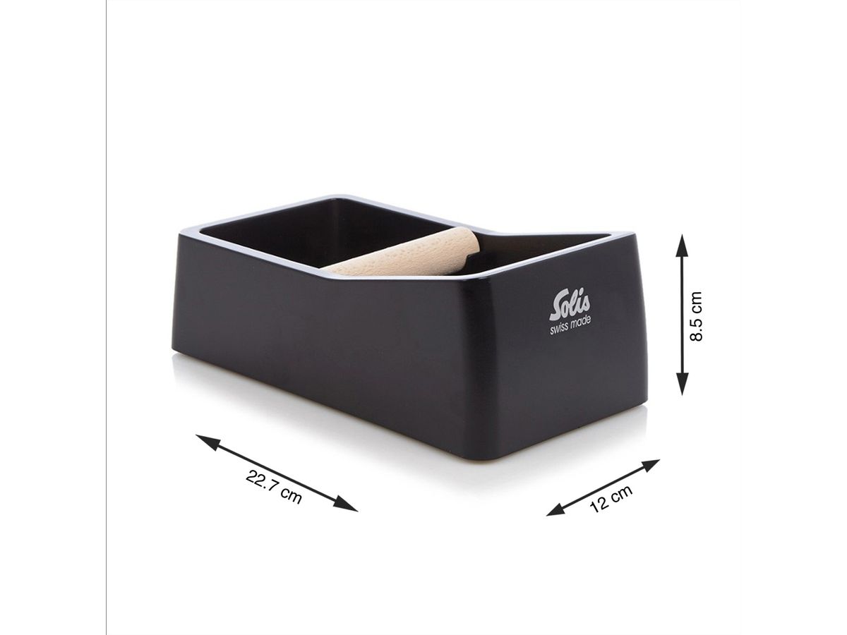 Solis Ausklopfschale, schwarz