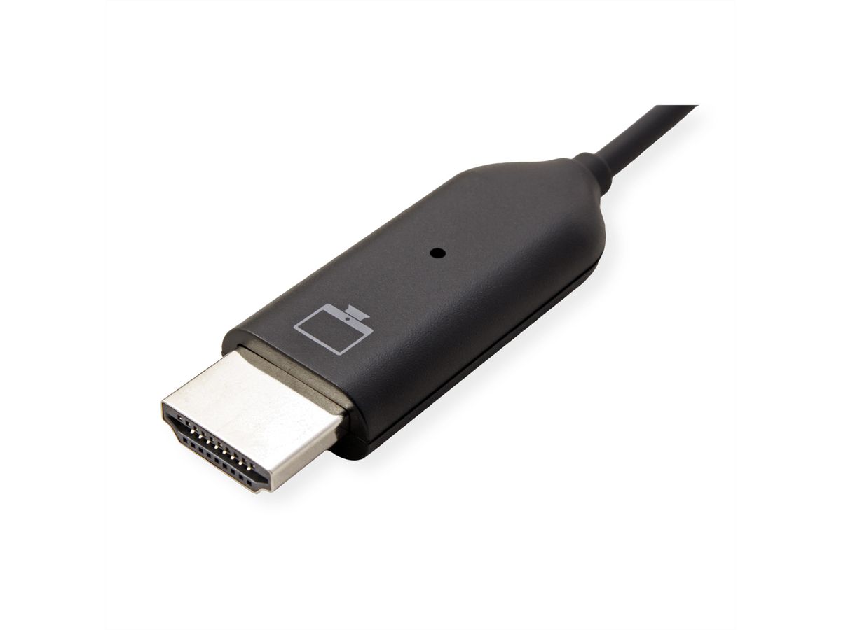 ROLINE Drahtloses P2P-Anzeige-Dongle-Set, Tx+Rx, Wireless USB-C zu HDMI, 1080p, 20 m