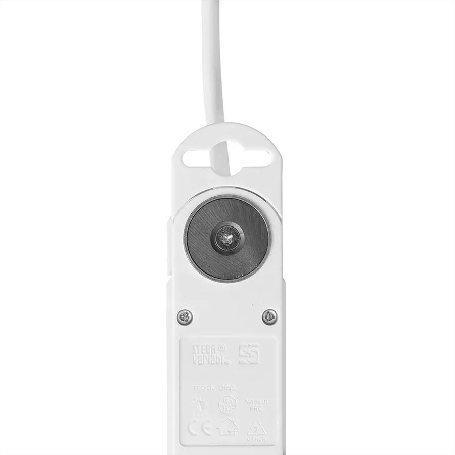 Steffen Multiprise TIDE 6xT13 3m, avec interrupteur et aimant blanc