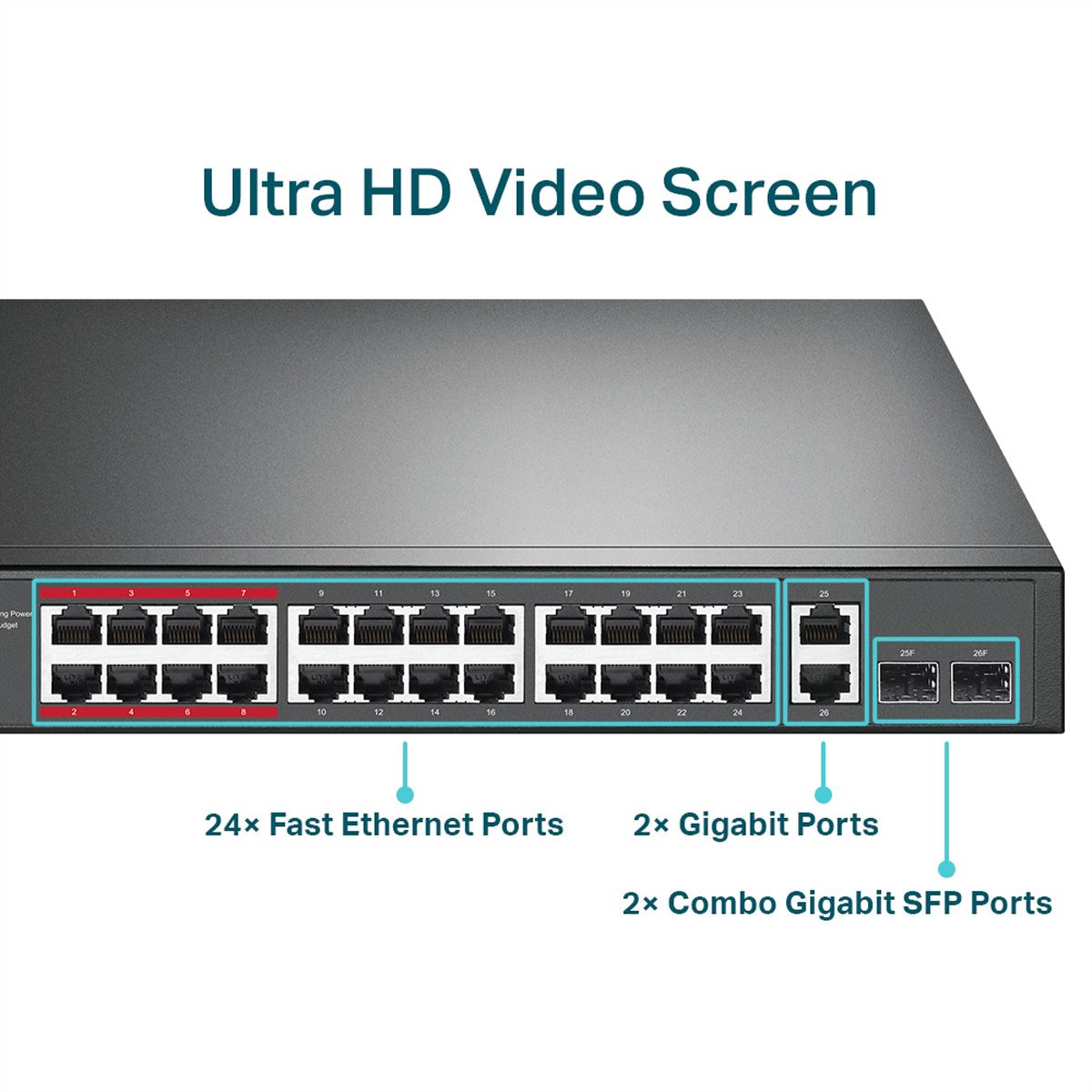 TP-Link TL-SL1226P PoE+ Switch 26 Port