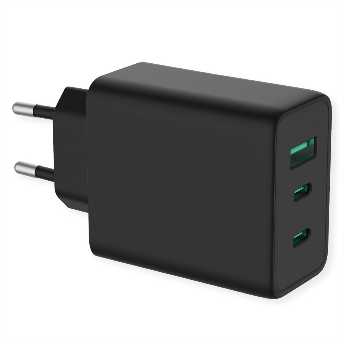 VALUE Chargeur USB, 3 ports, (2x C+ 1x A), 65W, technologie GaN