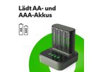 GP Batteries USB-Ladegerät GP M451, inkl. 4 x ReCyko AA 2600 mAh & USB Dock