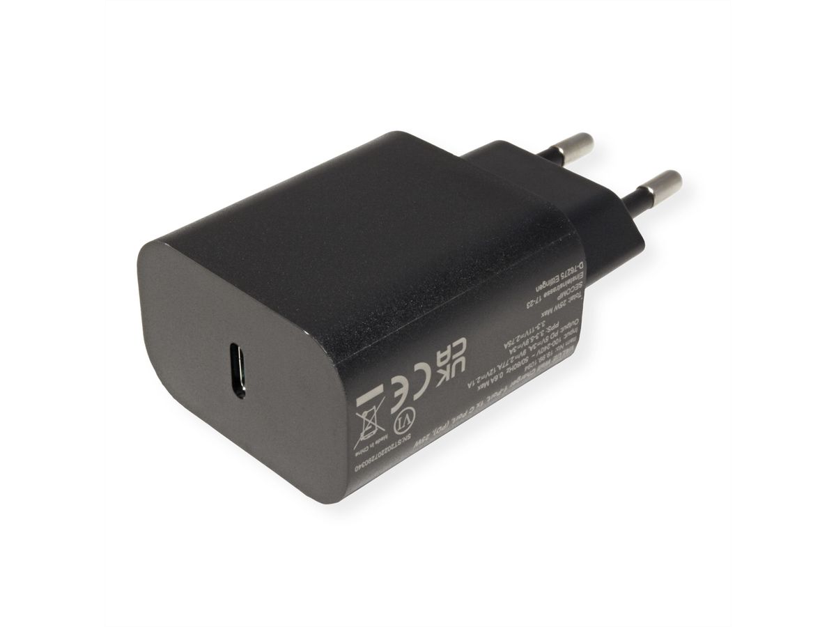 VALUE Chargeur USB, 1 port type C, 25W