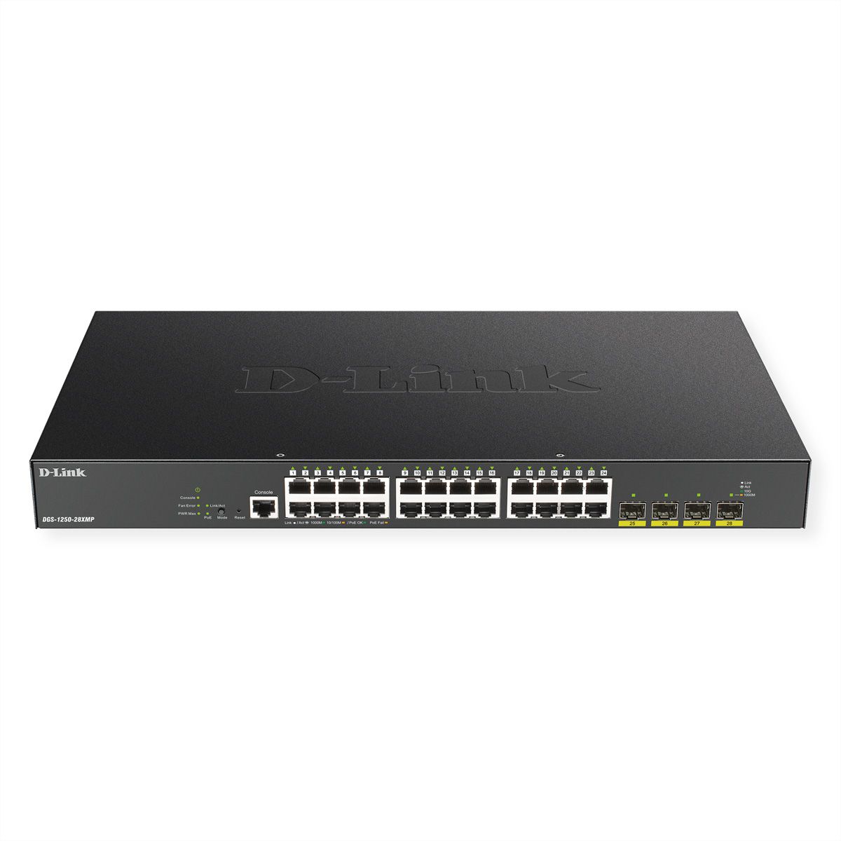 D-Link DGS-1250-28XMP Gigabit Switch PoE 28-Port Smart Managed PoE+ 4x 10G
