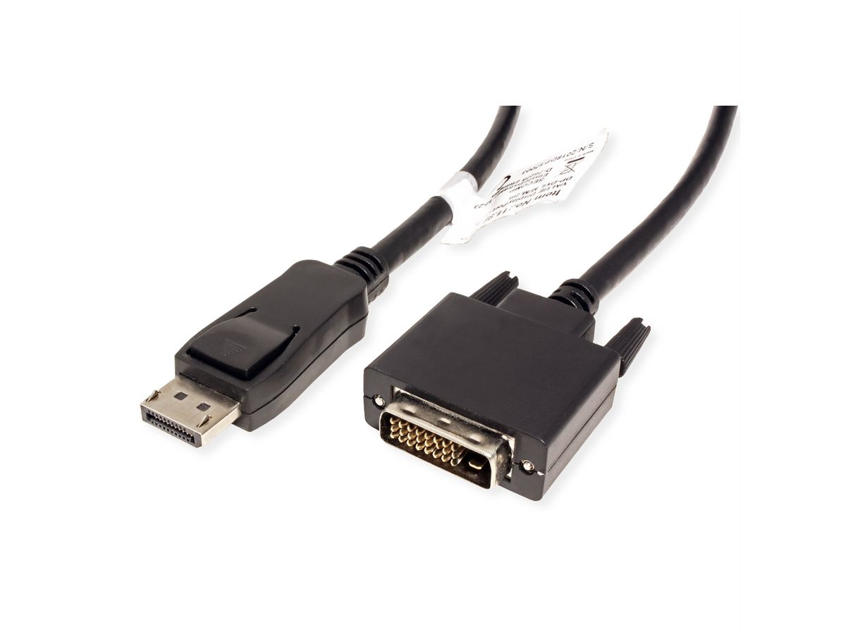 VALUE Câble DisplayPort DP M - DVI-D M, noir, 3 m