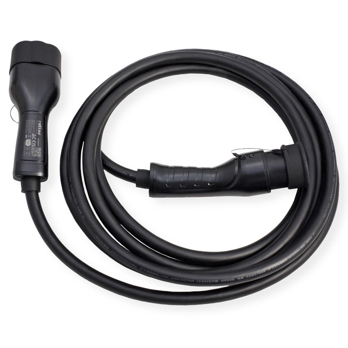 ROLINE E-Auto Ladekabel Typ2, 3-phasig, 480VAC (3P+N+E), 32 A, 22 kW, 5 m